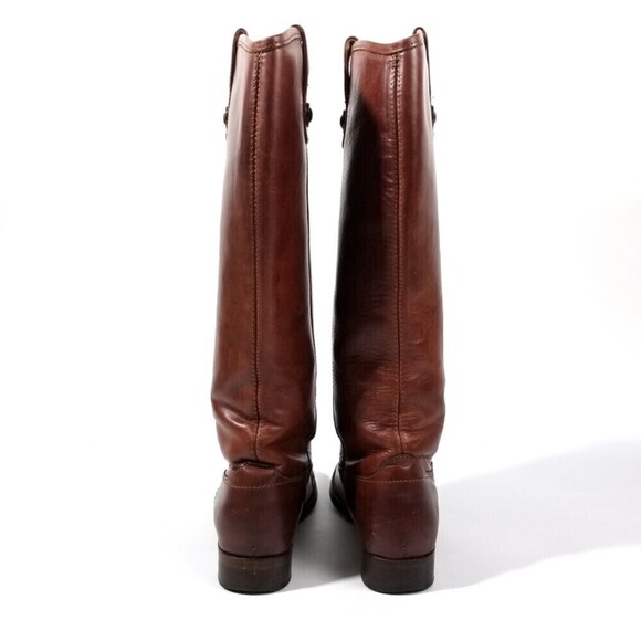 FRYE Melissa Whiskey Leather Button Lug Tall Boots Western Horse Gir Equestrian - Picture 5 of 12